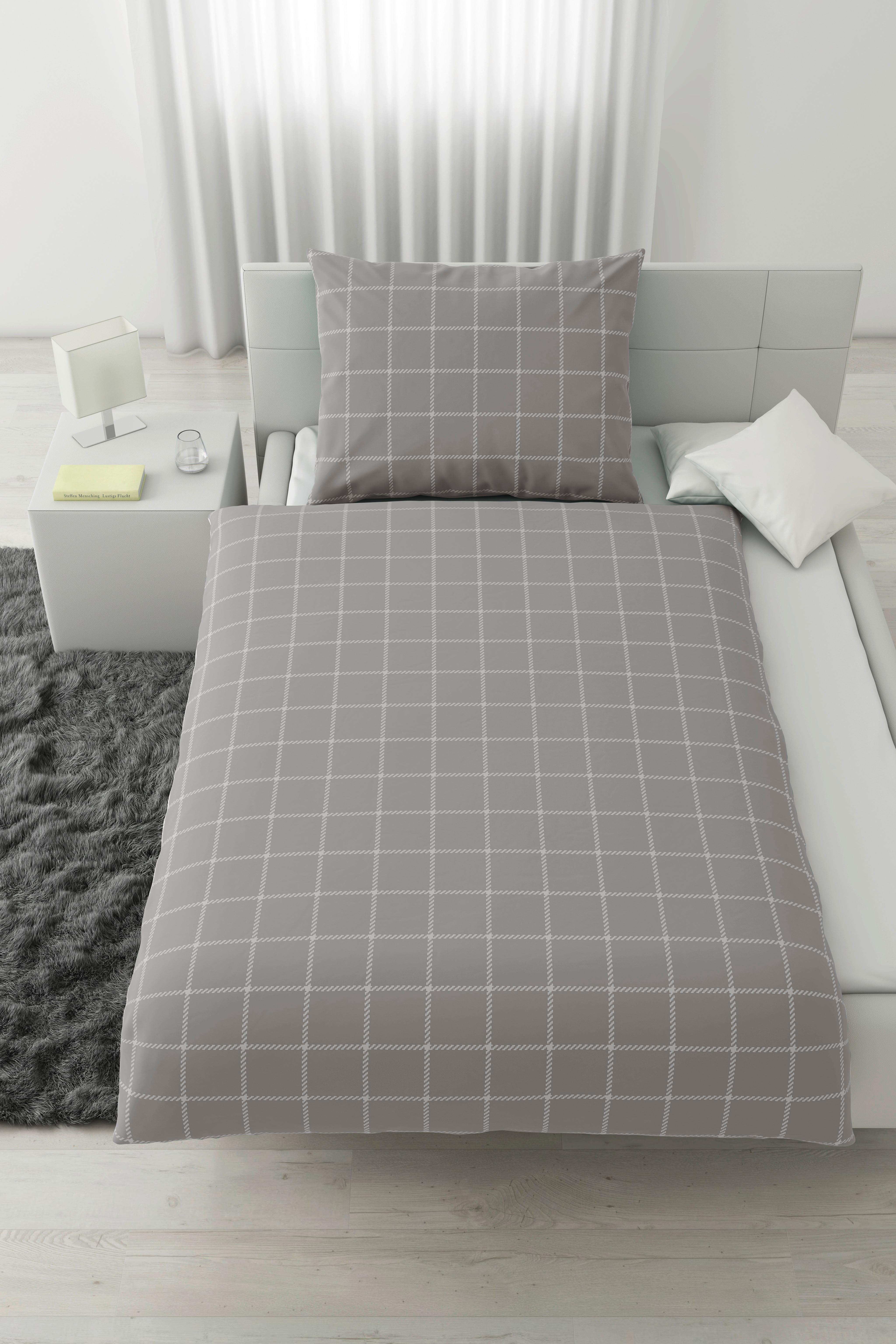 POVLEČENÍ KARO ALLOVER - světle šedá, Konvenční, textil (140/200cm) - Mömax