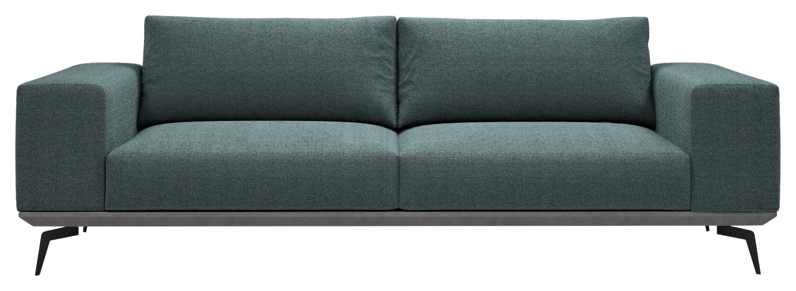 Dvoumístná pohovka ALBERO, antracitová - šedá/černá, Design, kov/dřevo (260/87/95cm) - MID.YOU