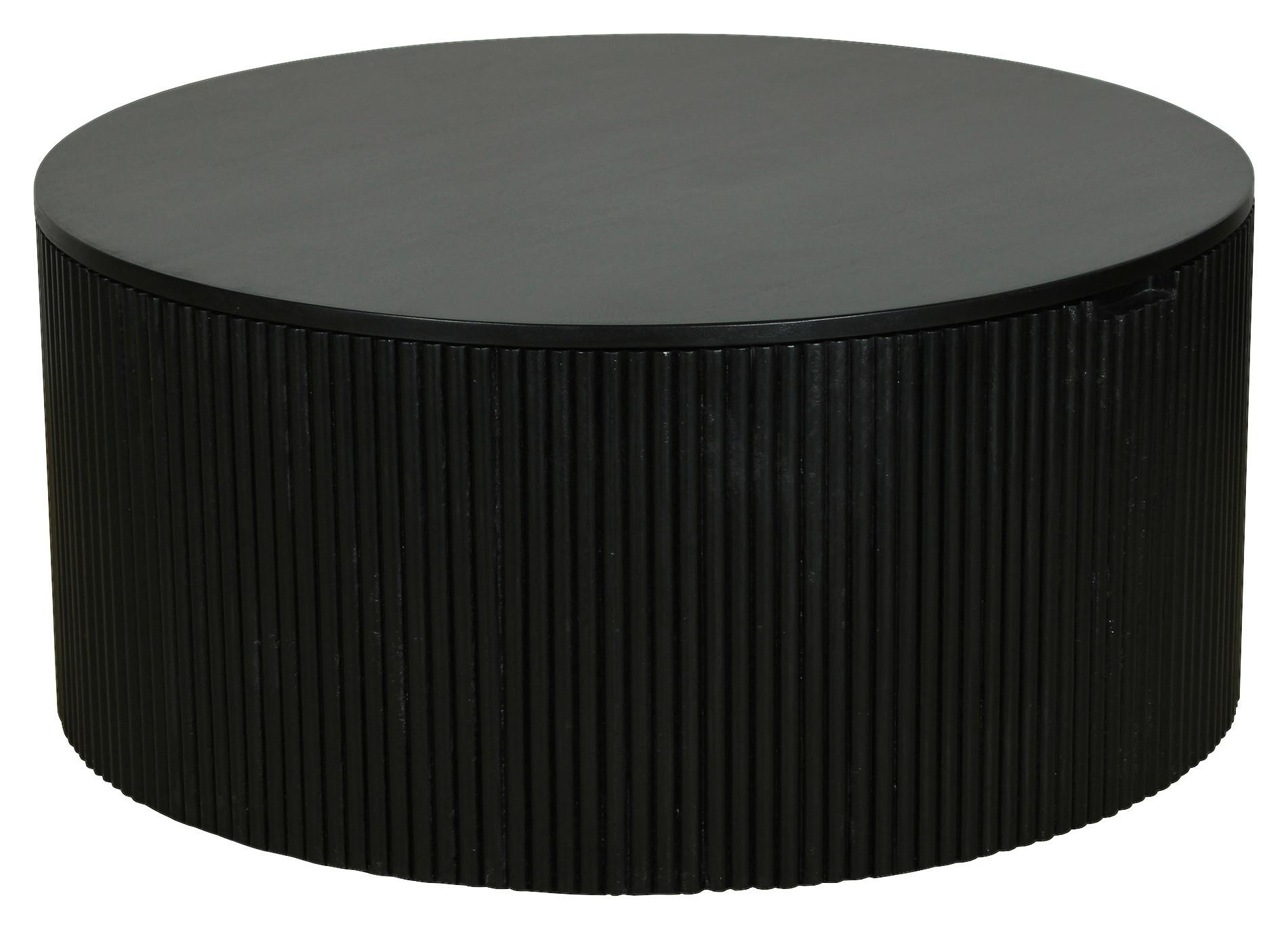 Couchtisch Owen Schwarz D: 80 cm - Schwarz, Design, Holz (80/36/80cm) - MID.YOU