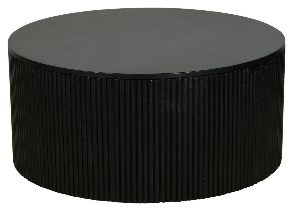 Couchtisch Owen Schwarz D: 80 cm - Schwarz, Design, Holz (80/36/80cm) - MID.YOU