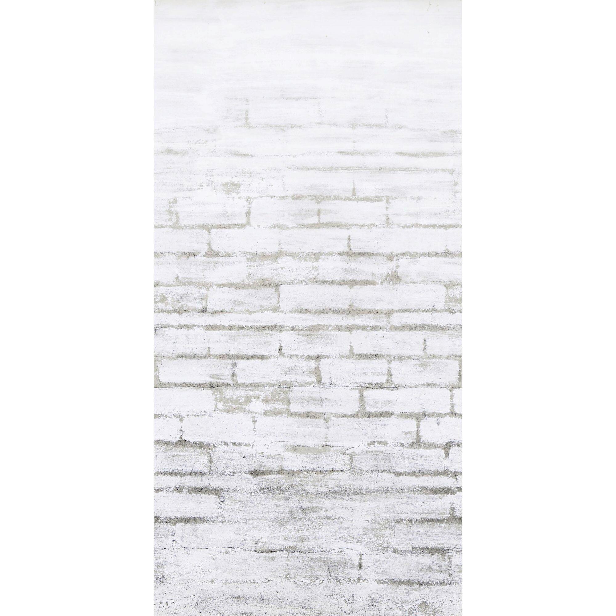 Fototapete Betonoptik B/H: 150/280cm - Weiß, Basics, Papier/Kunststoff (150/280cm)