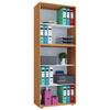 Aktenregal Lona Xxl Buche Dekor B: 70 Cm - Buchefarben/Schwarz, Basics, Holzwerkstoff (70/178/37cm) - MID.YOU