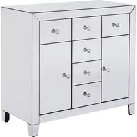 Kommode 88 Cm Luxury, Weiß - Weiß, Design, Glas/Holzwerkstoff (88/84/41cm) - Kare-Design