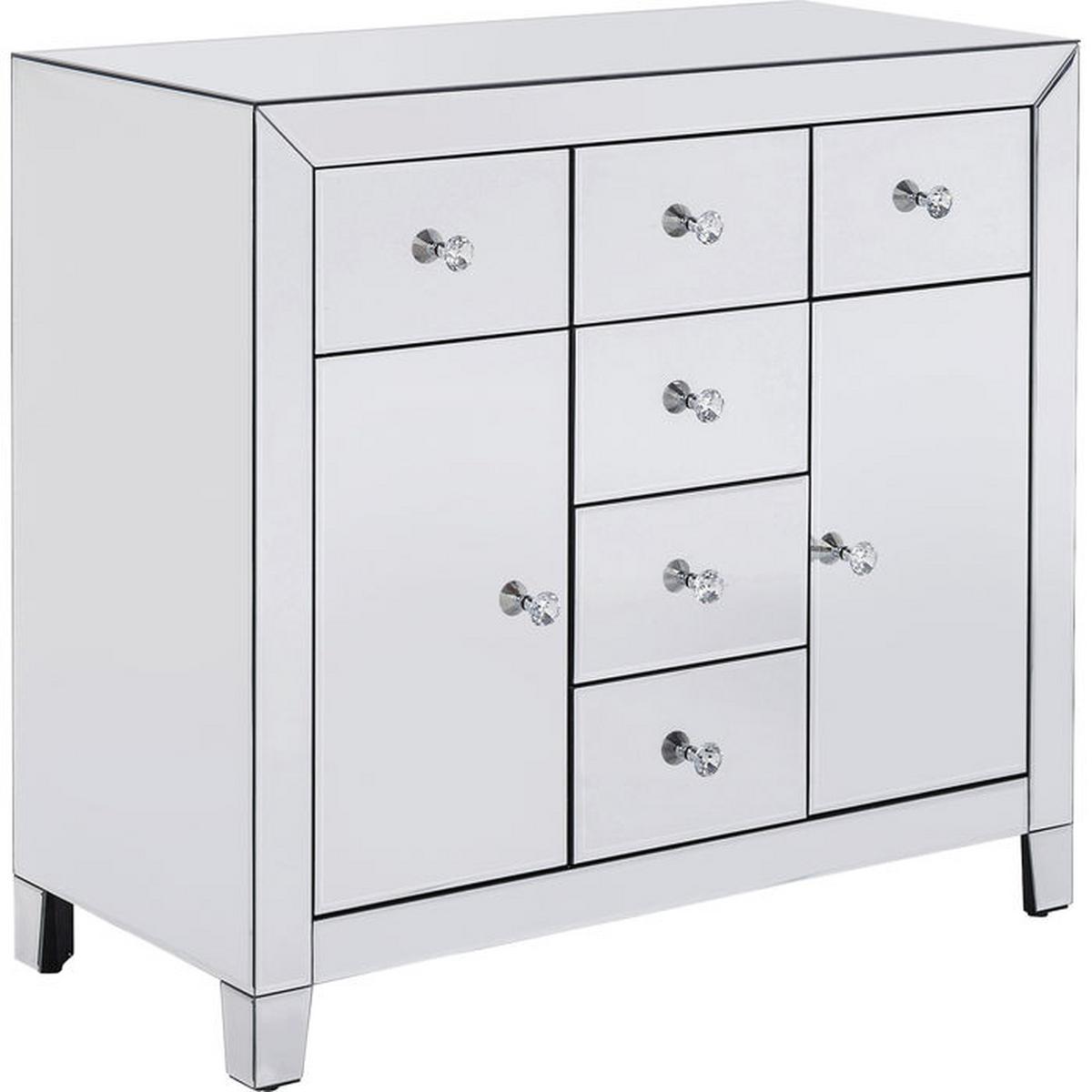 Kommode 88 Cm Luxury, Weiß - Weiß, Design, Glas/Holzwerkstoff (88/84/41cm) - Kare-Design