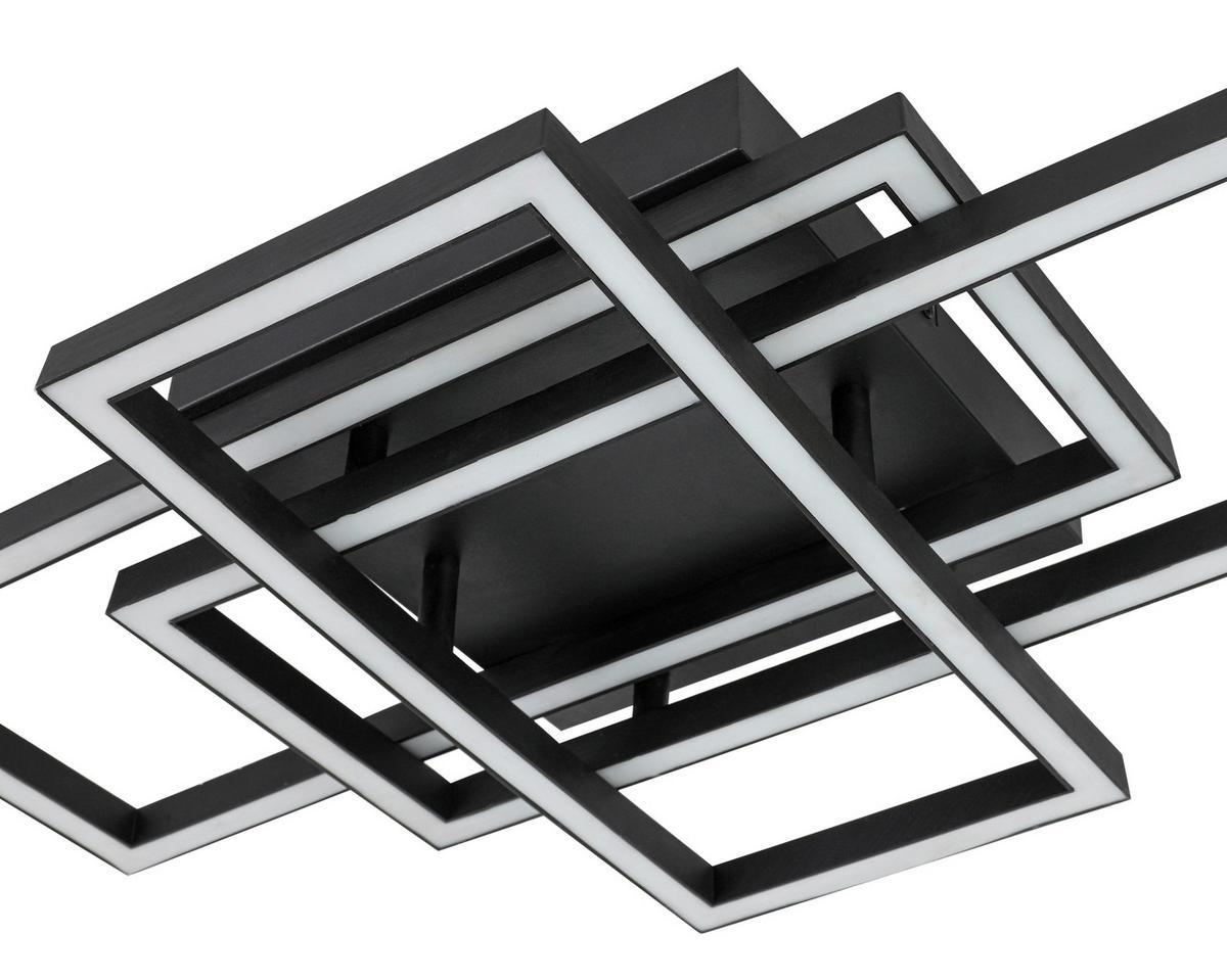 Led Mennyezeti Lámpa Savi - krómszínű/fekete, Modern, műanyag/fém (58/36/9,1cm) - Luca Bessoni