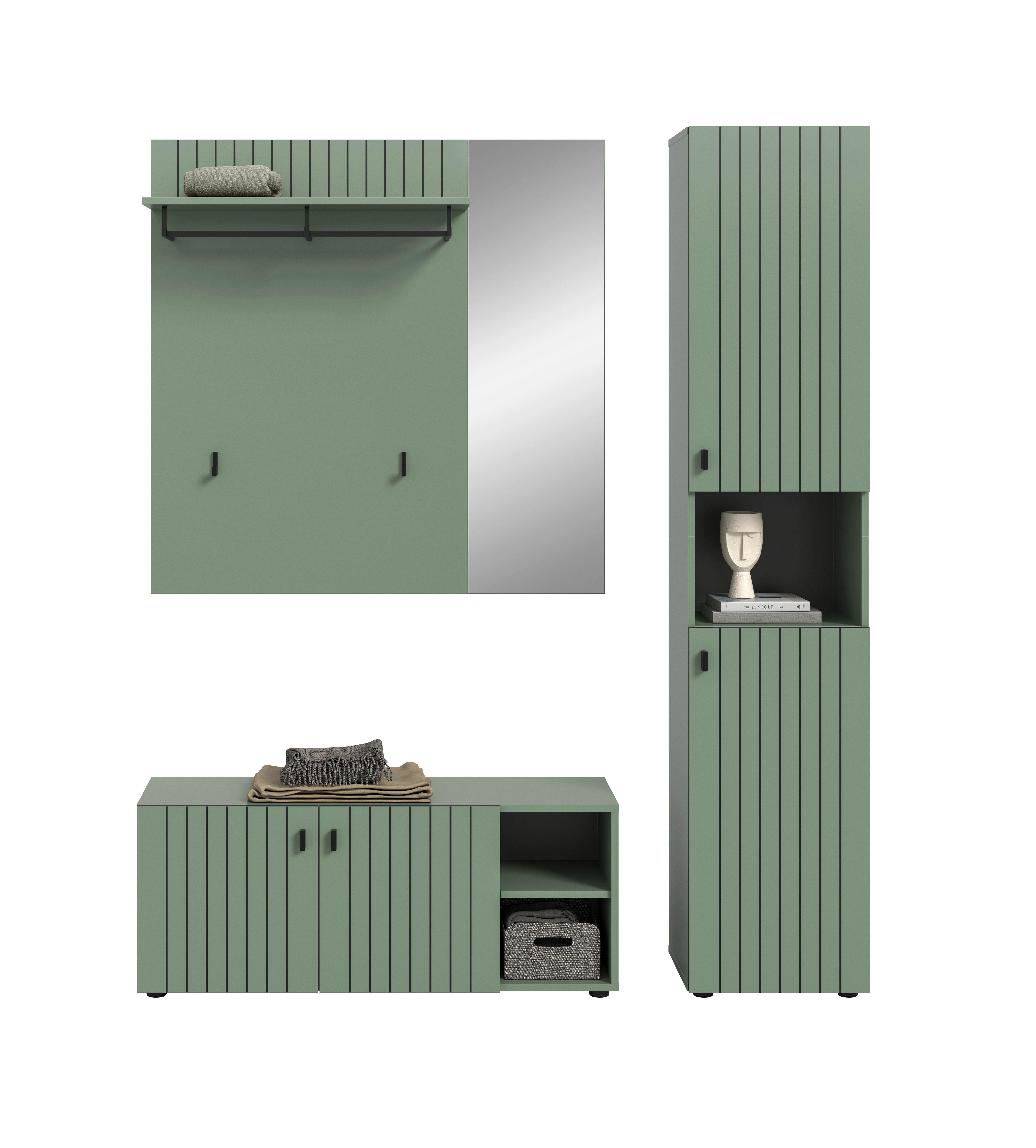 Garderobe Station Graugrün B: 161cm