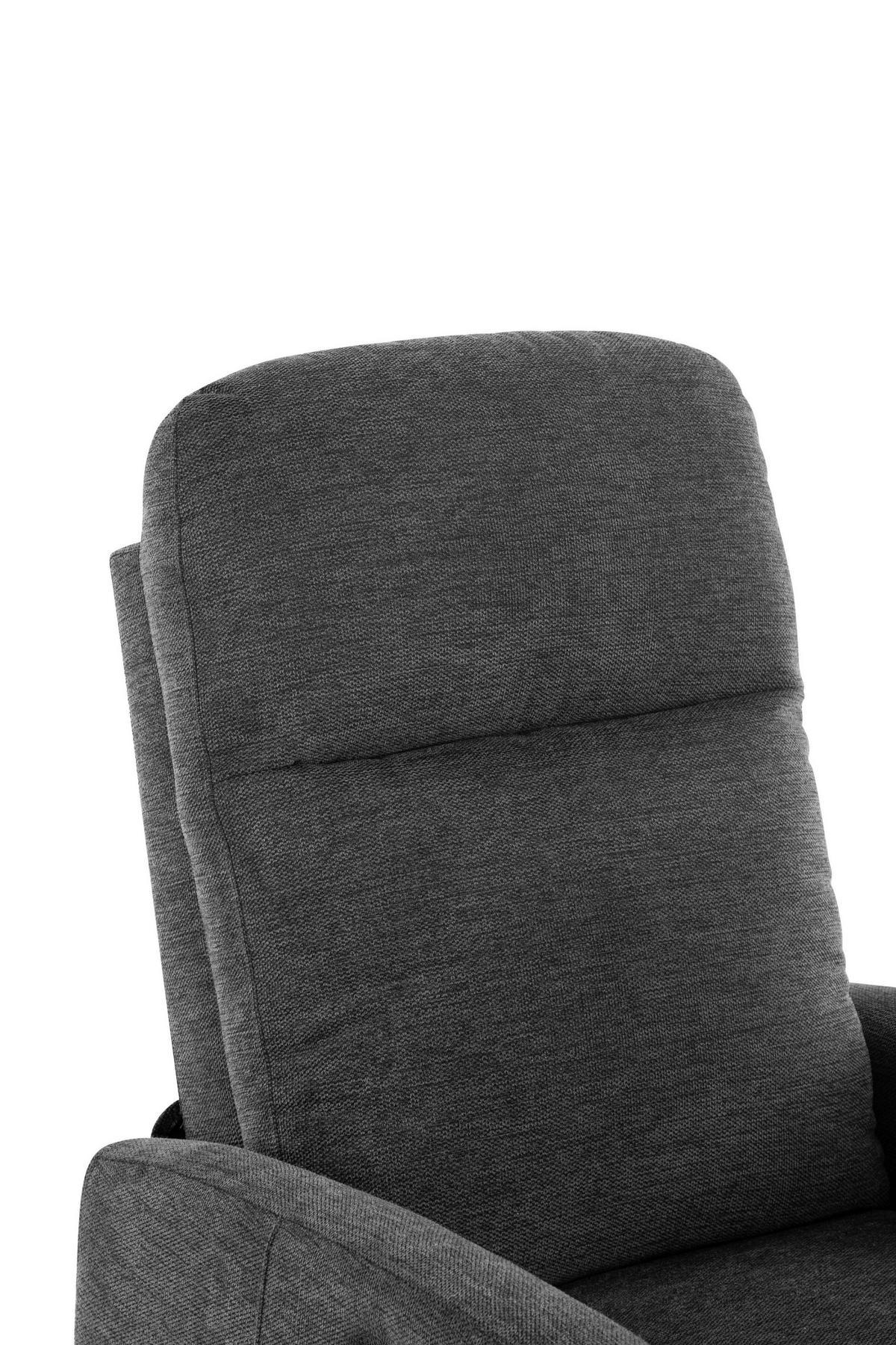 Fernsehsessel Athen Dunkelgrau, B: 67,5 cm - Dunkelgrau, MODERN, Holz/Textil (67.5/107/88.5cm)