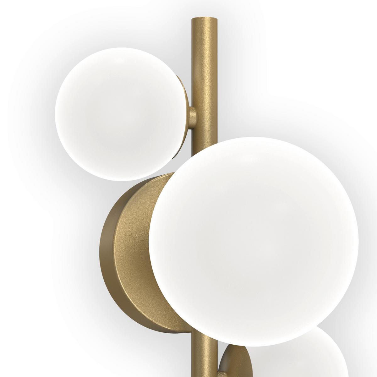 Wandleuchte Paloma Goldfarben L: 23 cm 3w - Goldfarben, Design, Glas/Metall (23/33/18cm)
