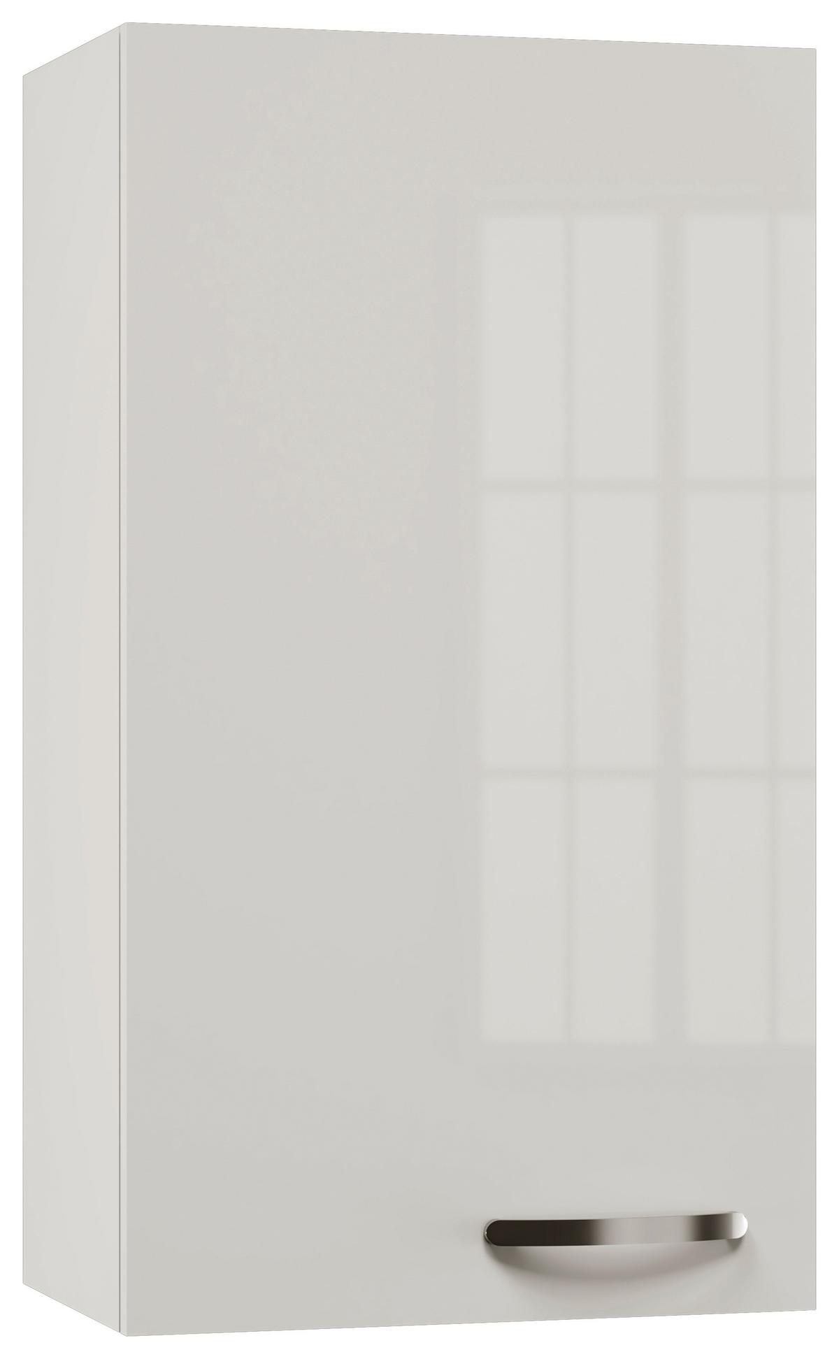 Küchenoberschrank Alba B: 50 Cm Weiß 1 Drehtür - Weiß Hochglanz/Weiß, MODERN, Holzwerkstoff (50/89/32cm)