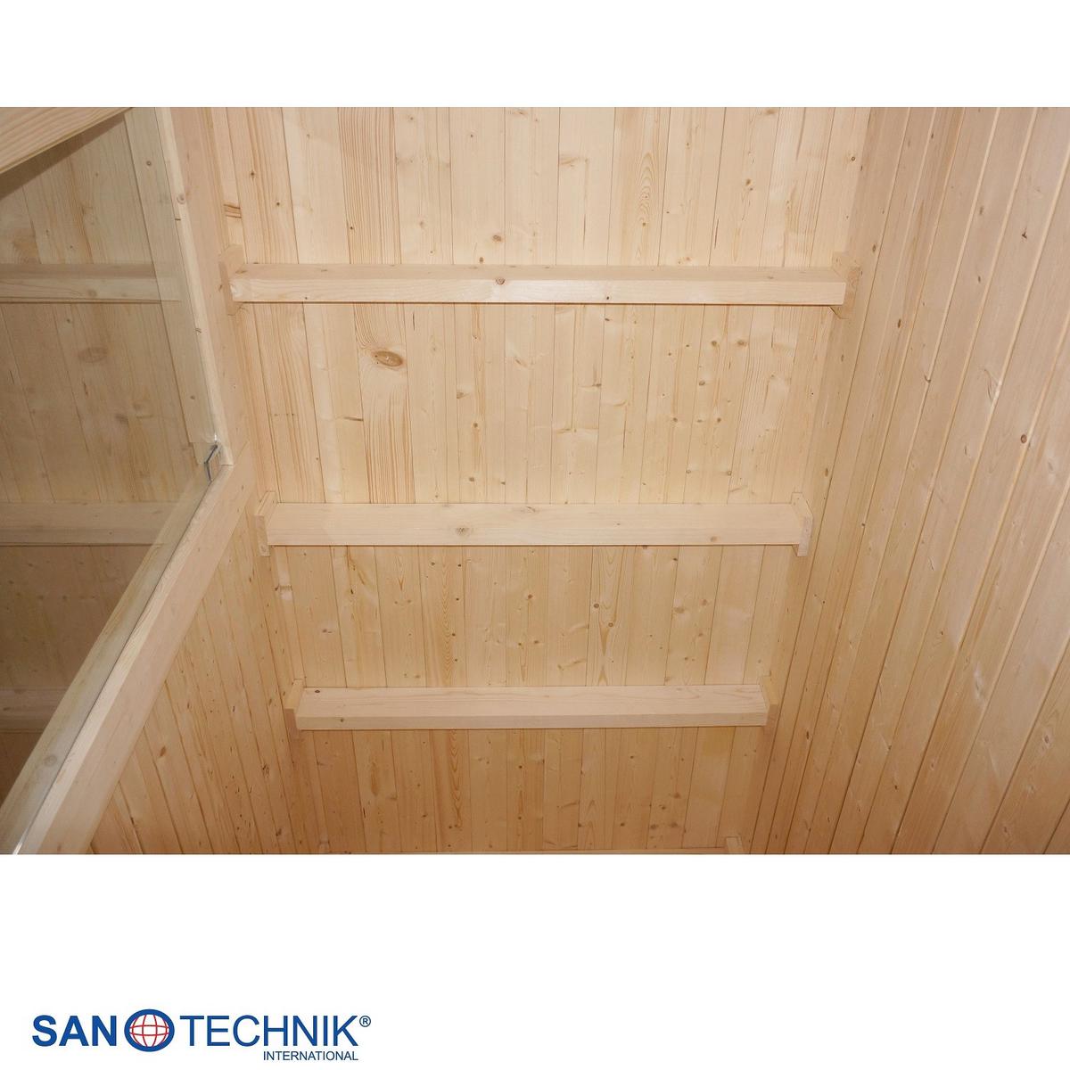 SAUNA Vaasa Naturfarben B: 230 cm - Naturfarben, KONVENTIONELL, Holz (310/230/219,5cm) - Sanotechnik