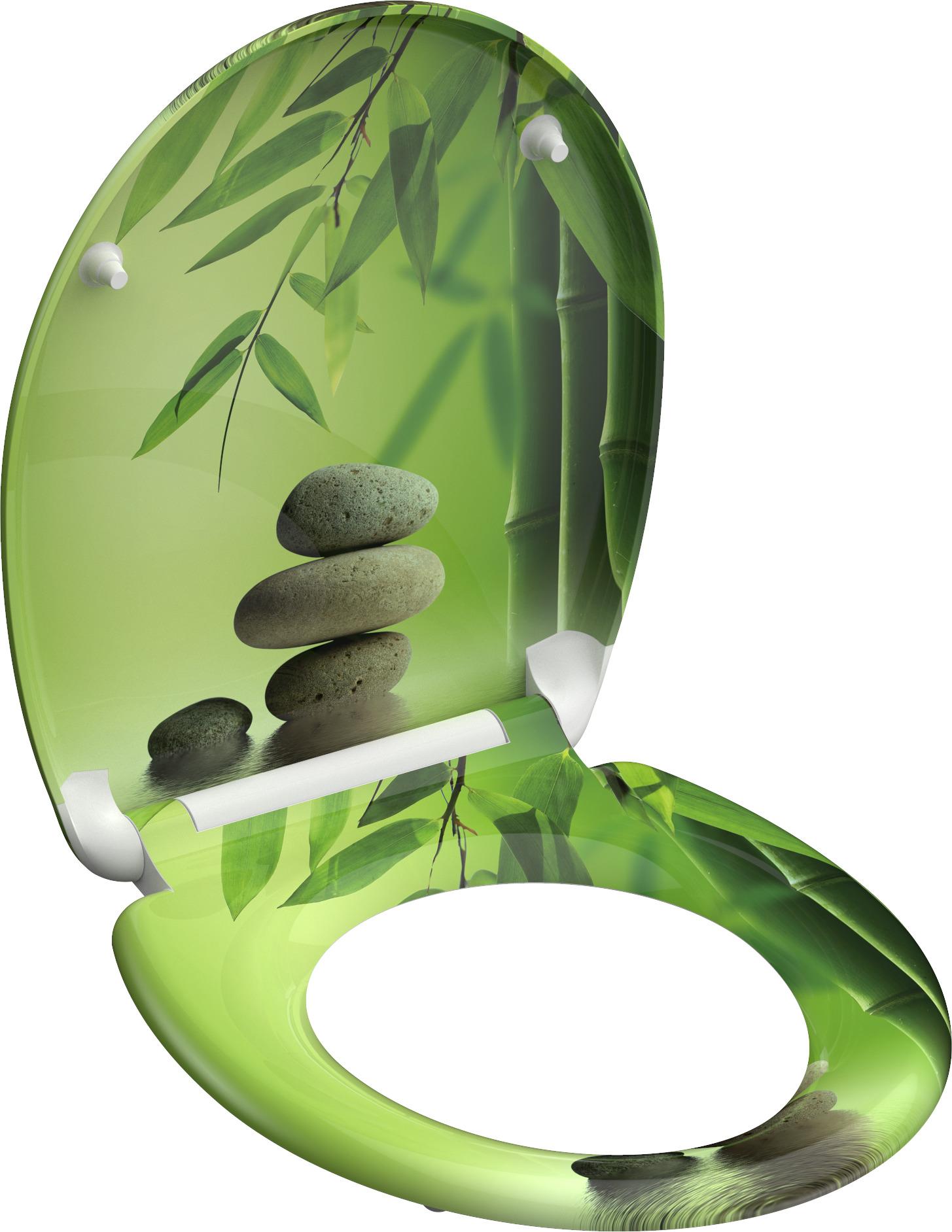 WC-Sitz Duroplast Garden - Grün, MODERN, Kunststoff (37,4/45,3cm)