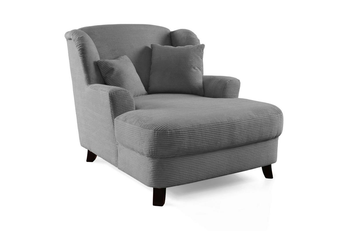 XXXL-Sessel Asado grau teilmassiv, B: 109 cm - Dunkelbraun/Grau, KONVENTIONELL, Textil (109/104/145cm) - Sit & More