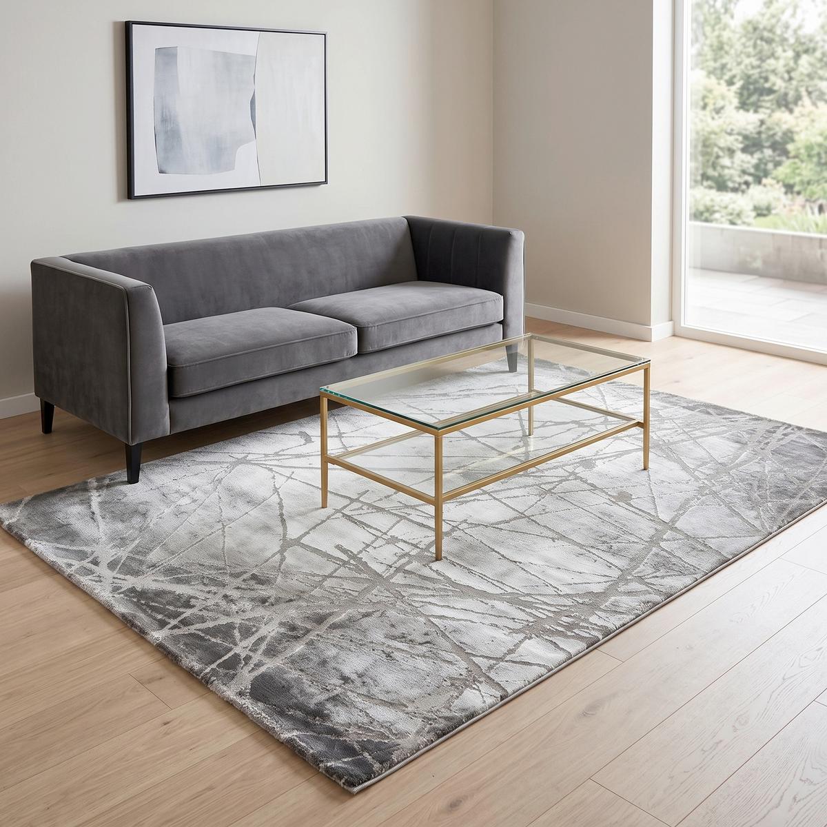 TKANÝ KOBEREC Manchester 3, 160/230cm, šedá - šedá, Moderní, textil (160/230cm) - Mömax