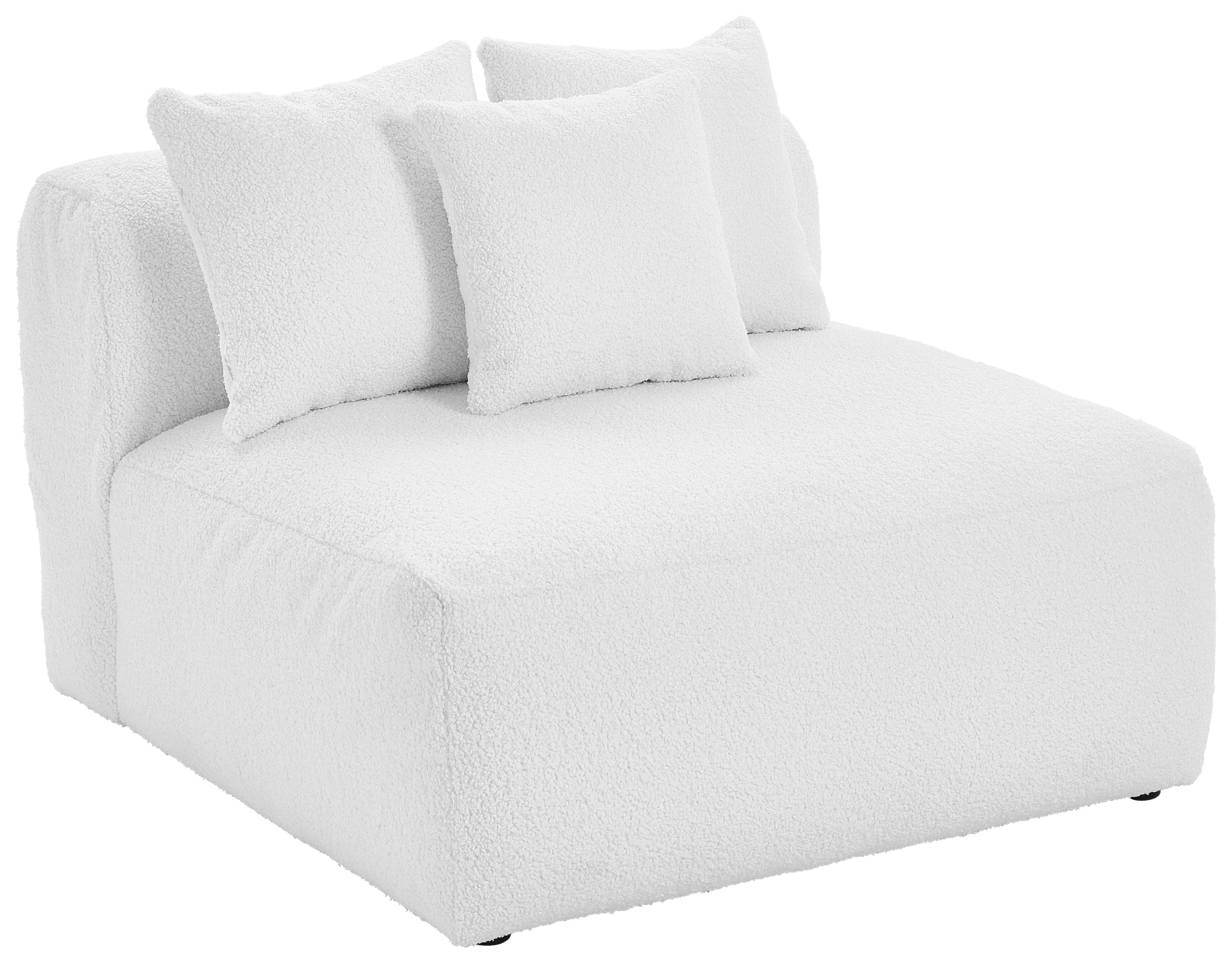 Modul Sofa Bloom 2er Sofa B: 100 cm Weiß - Weiß, Trend, Textil (100/70/122cm) - Livetastic