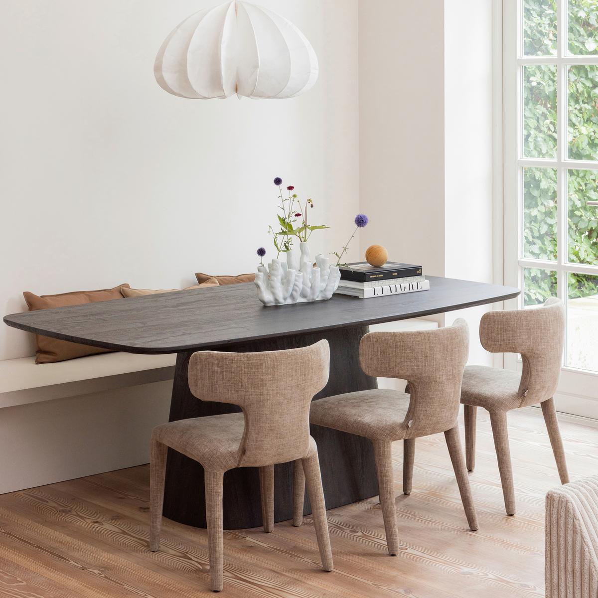 Esstisch Leah Dunkelbraun L: 200 cm - Dunkelbraun, Design, Holzwerkstoff (200/105/76cm) - Livetastic