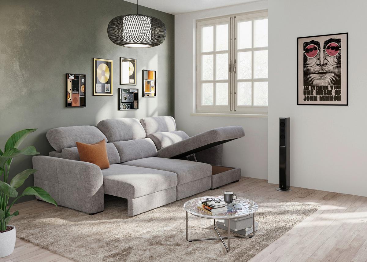 Sarokkanapé Meran Mm901 - taupe, Konventionell, textil (262/216cm)