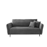 3-Sitzer-Sofa Vanilla Grau - Schwarz/Grau, Design, Textil (201/97/102cm) - Livetastic