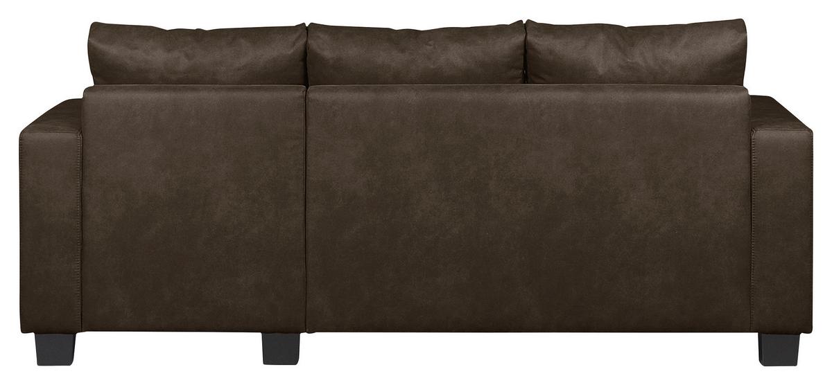 Ecksofa Grenwood Dunkelbraun S: 200x144 cm - Dunkelbraun/Braun, Design, Textil (200/144cm) - MID.YOU