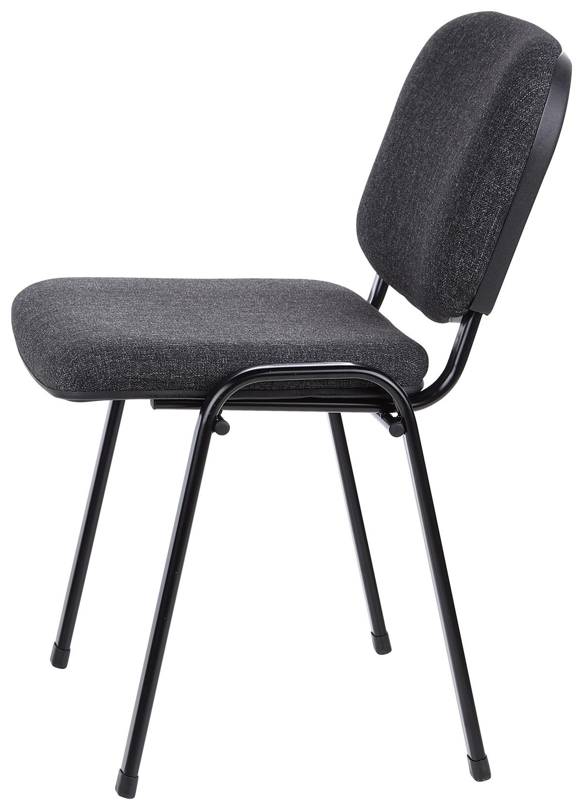 Besucherstuhl Xt 600 Sw Anthrazit/schwarz Bis 100 Kg - Anthrazit/Schwarz, Basics, Textil/Metall (58/84/41cm) - MID.YOU