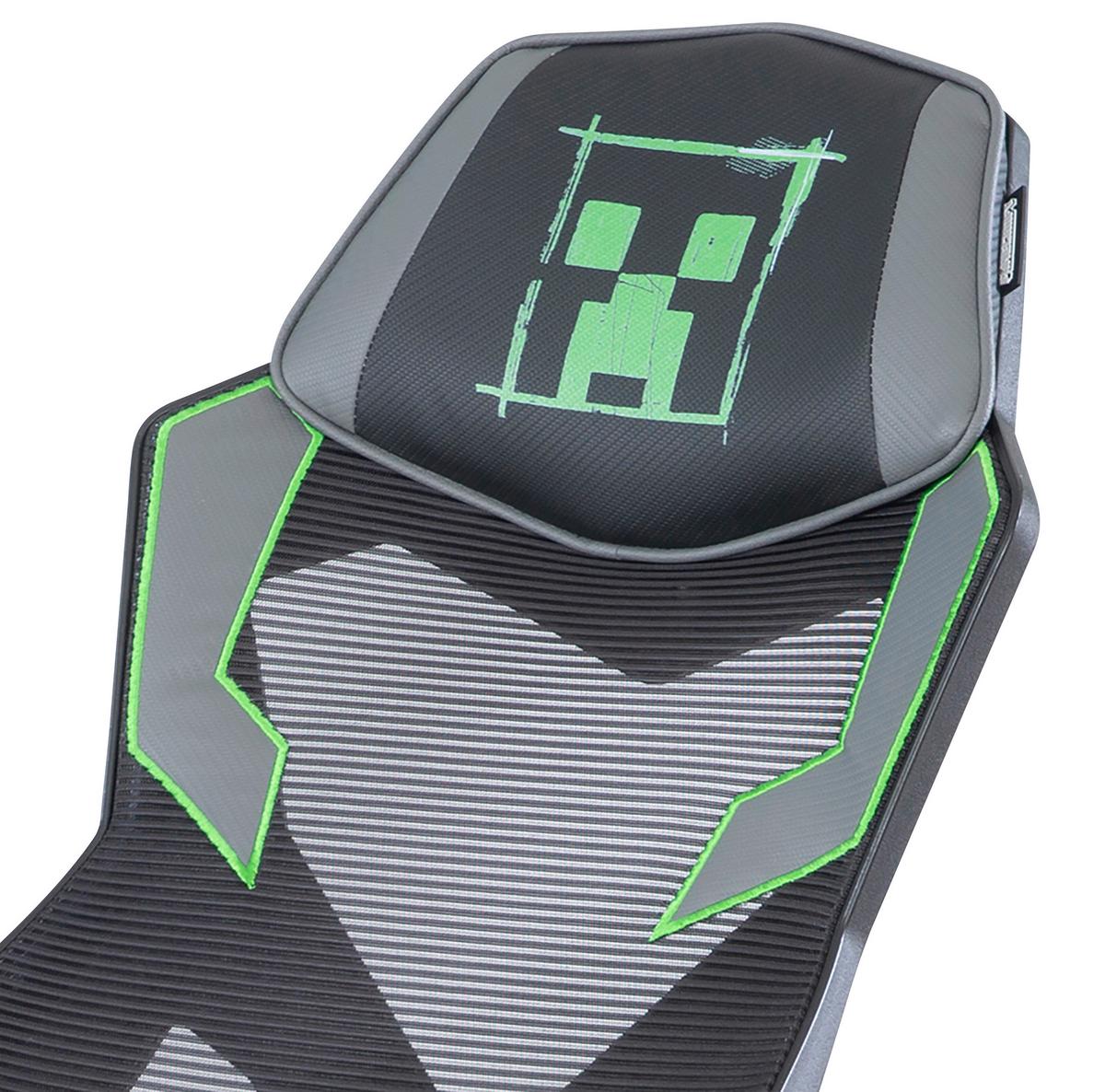 Gamingstuhl Minecraft - Grau/Grün, MODERN, Kunststoff/Textil (61/114,5/62,5cm) - Minecraft