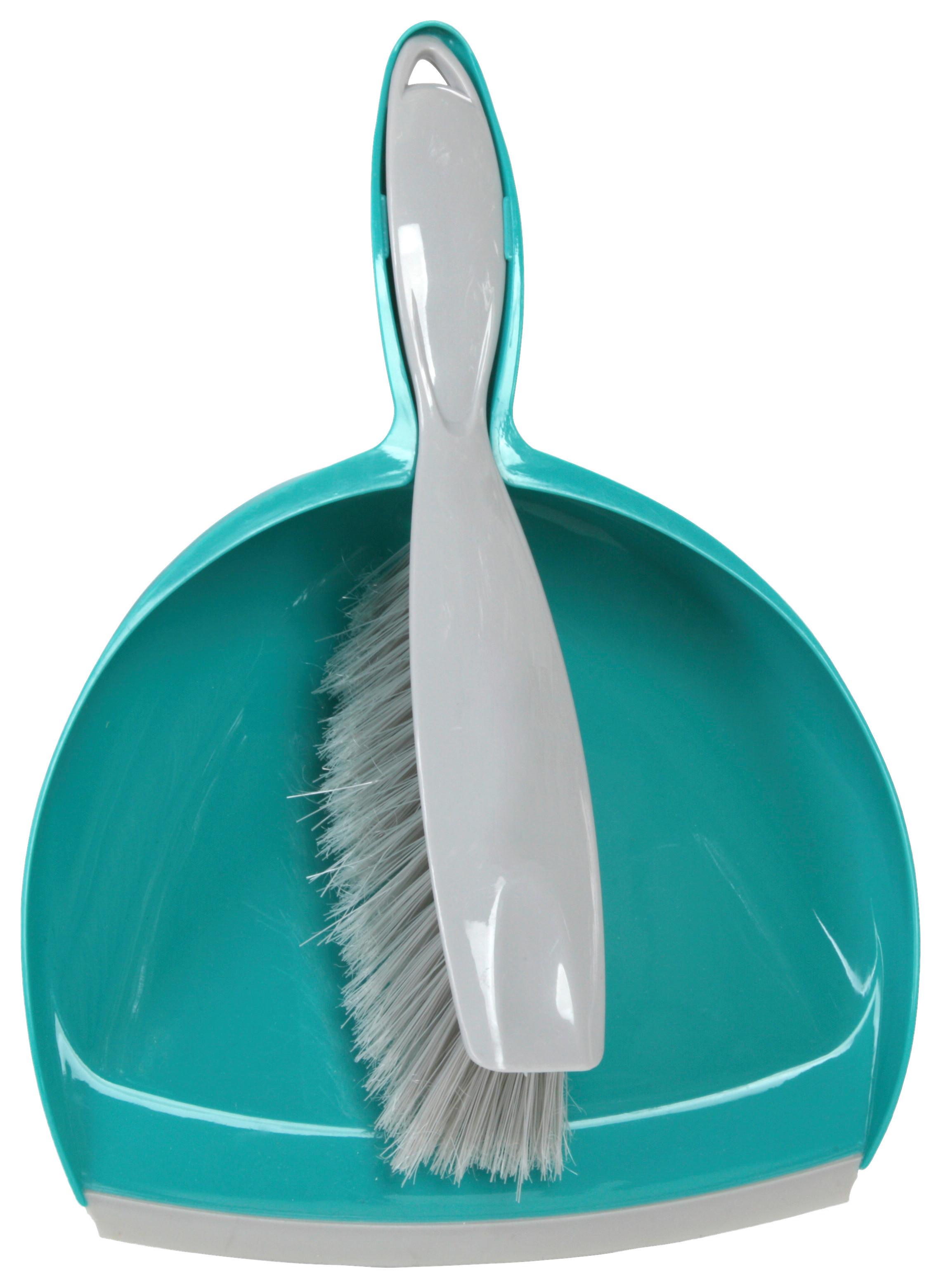 Kehrgarnitur Premium Handbesen + Schaufel Kunststoff Schwarz - Anthrazit/Rot, KONVENTIONELL, Kunststoff (33/23/8cm) - Ondega