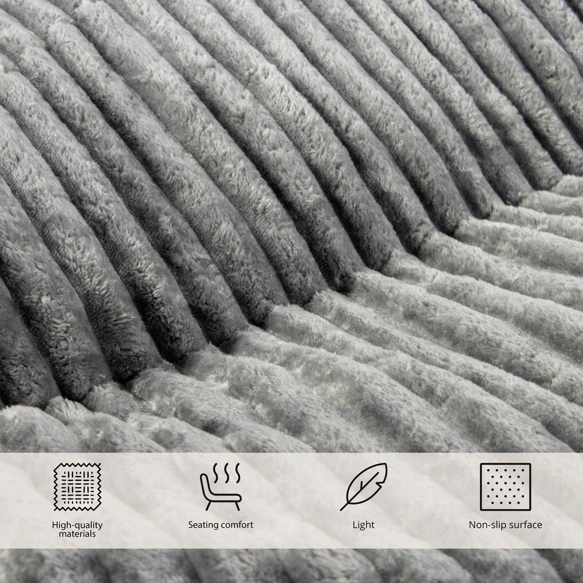 SITZSACK Sitzolo Grau B: 90cm - Grau, MODERN, Textil (90/50/57cm) - MID.YOU