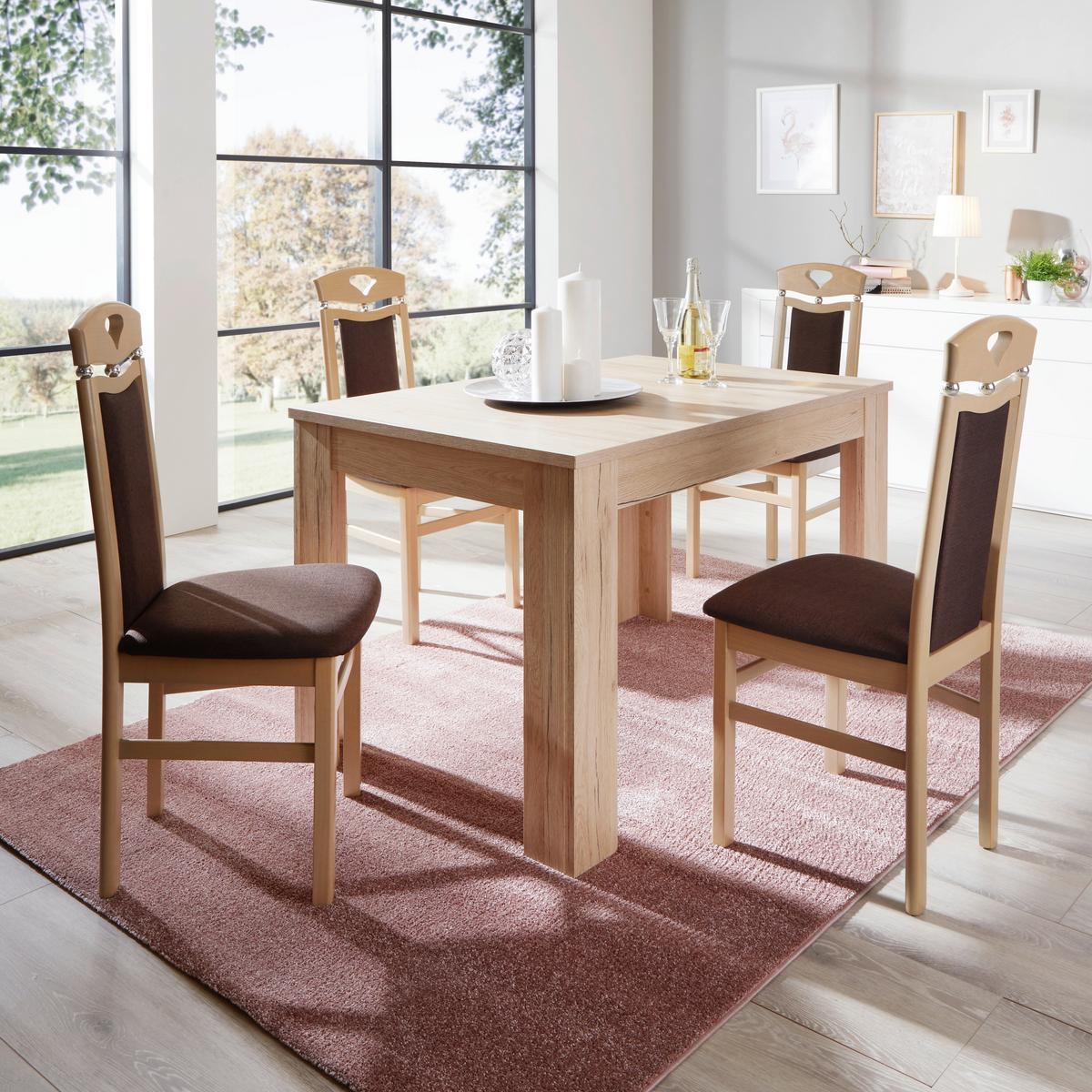 VÝSUVNÝ STŮL DINNER 120 AZ - barvy dubu, Konvenční, kompozitní dřevo (120/76/80cm)