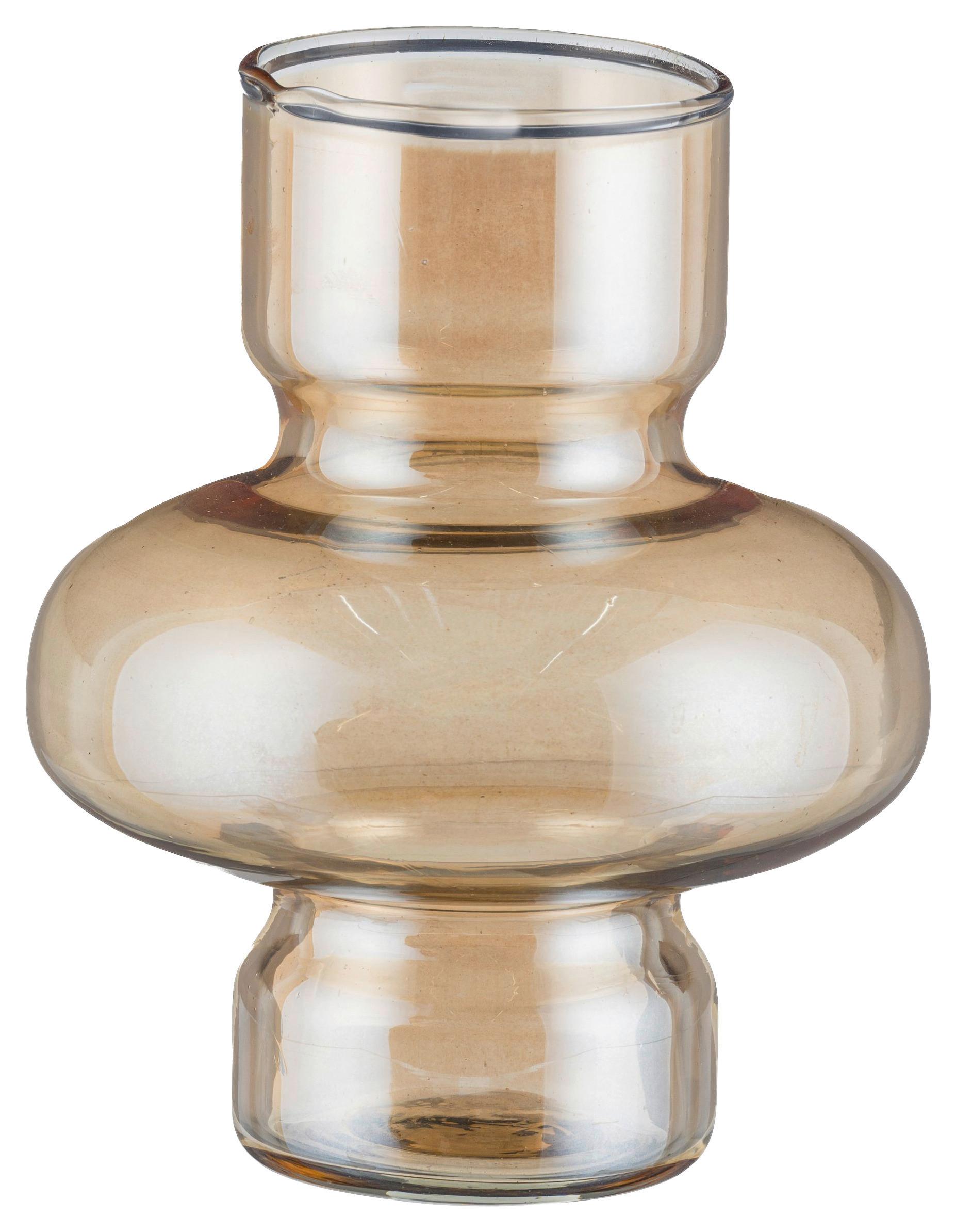 dekorační váza BLOOM I -PAZ- - barvy zlata, Konvenční, sklo (13/16/13cm) - Modern Living