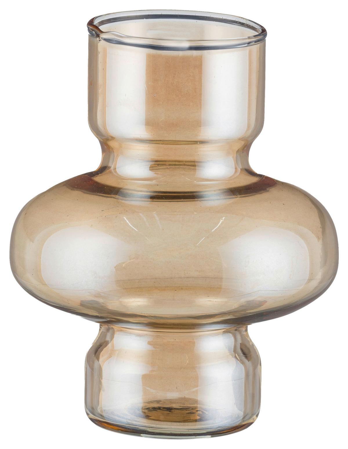 dekorační váza BLOOM I -PAZ- - barvy zlata, Konvenční, sklo (13/16/13cm) - Modern Living