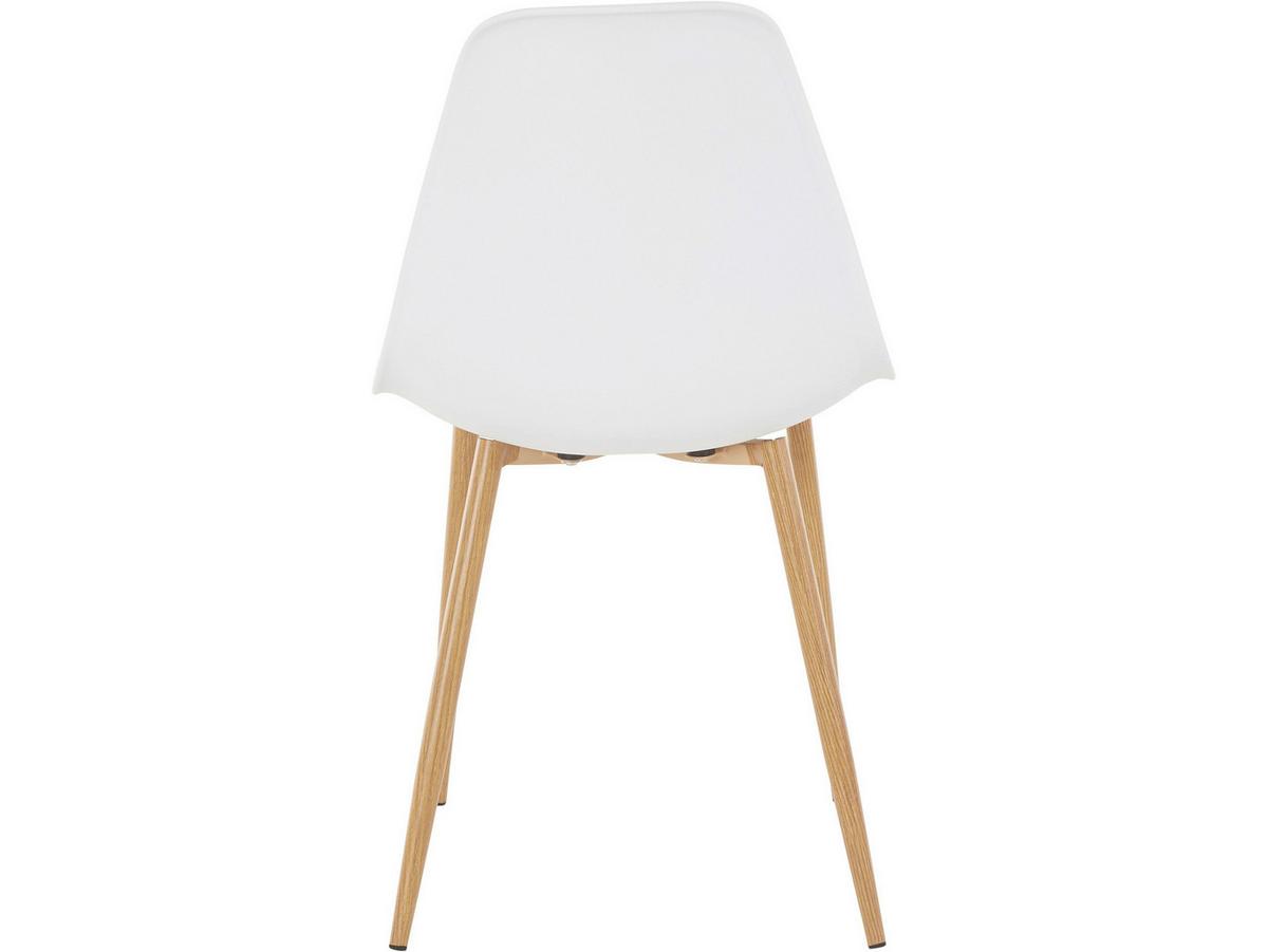 Stuhl-set Miller Weiß B: 44cm 4--Teilig - Eichefarben/Weiß, Design, Kunststoff/Metall (44/87/52cm) - MID.YOU