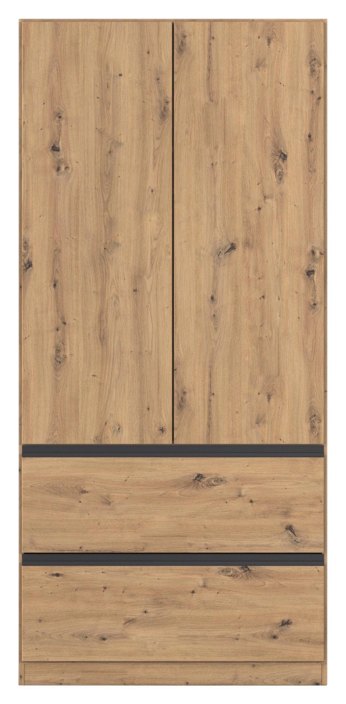 Drehtürenschrank Costa Eiche Artisan Dekor - Eiche Artisan, MODERN, Holzwerkstoff (91/197/54cm) - Rauch Möbel