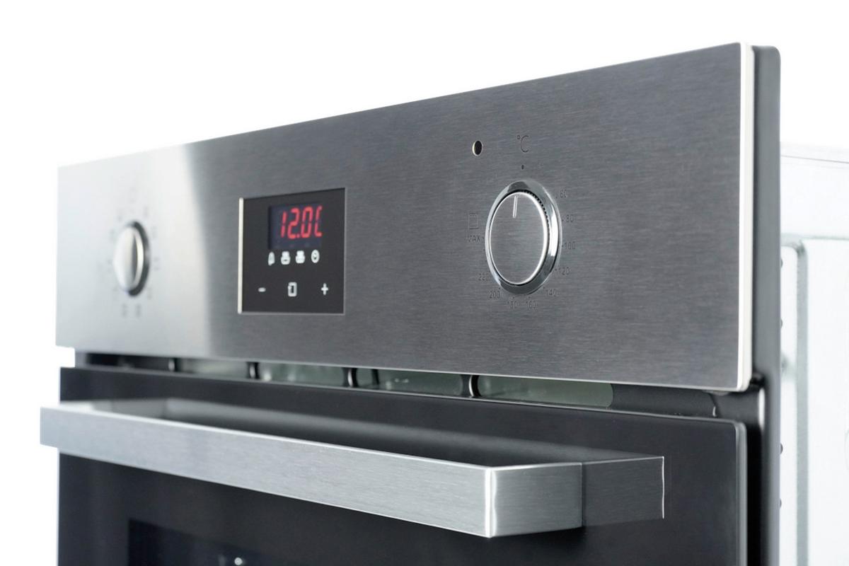 EINBAUBACKOFEN Schwarz B: 59,4cm - Schwarz, Trend, Glas/Metall (59,4/59,5/52,1cm) - Respekta