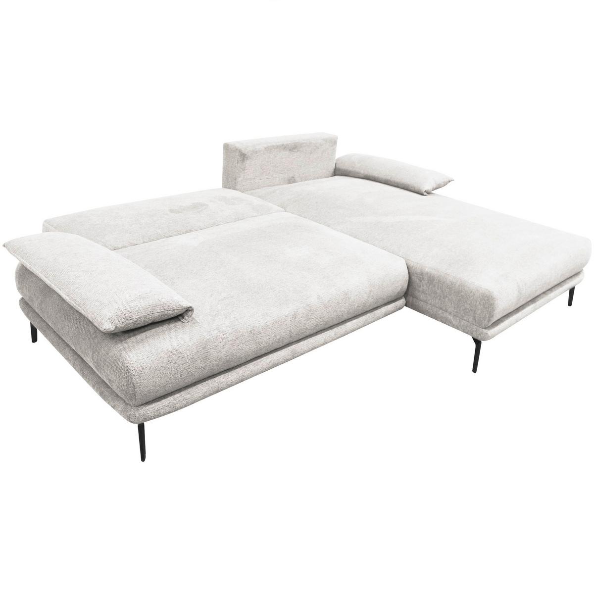 Ecksofa Mit Bettkasten Lagacy 260x192 Cm Webstoff Weiß - Schwarz/Weiß, Design, Textil (260/192cm) - MID.YOU