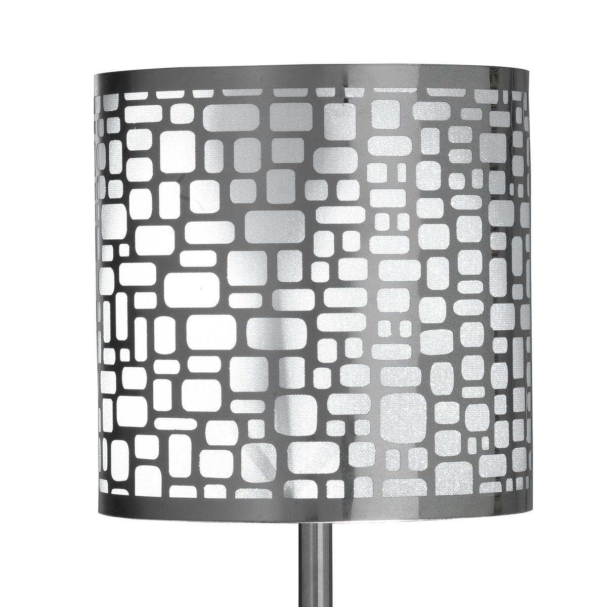 Tischleuchte Chromfarben Dunkelgrau L: 20cm - Chromfarben/Dunkelgrau, Basics, Kunststoff/Metall (20/20/40cm)