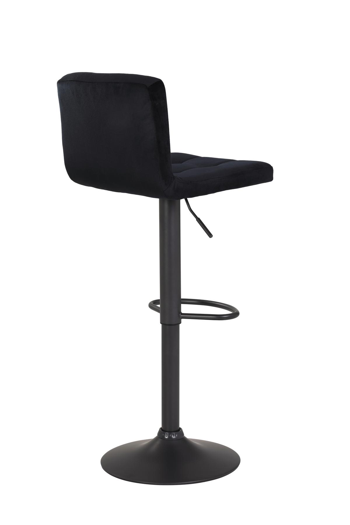 Barhocker höhenverstellbar 2er-Set Amanda II Schwarz - Dunkelgrau/Schwarz, MODERN, Textil/Metall (40/85/48cm) - MID.YOU