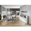 Komoda Sideboard Toronto - farby dubu/biela, Moderný, drevený materiál/sklo (140/85/42,2cm) - OMBRA