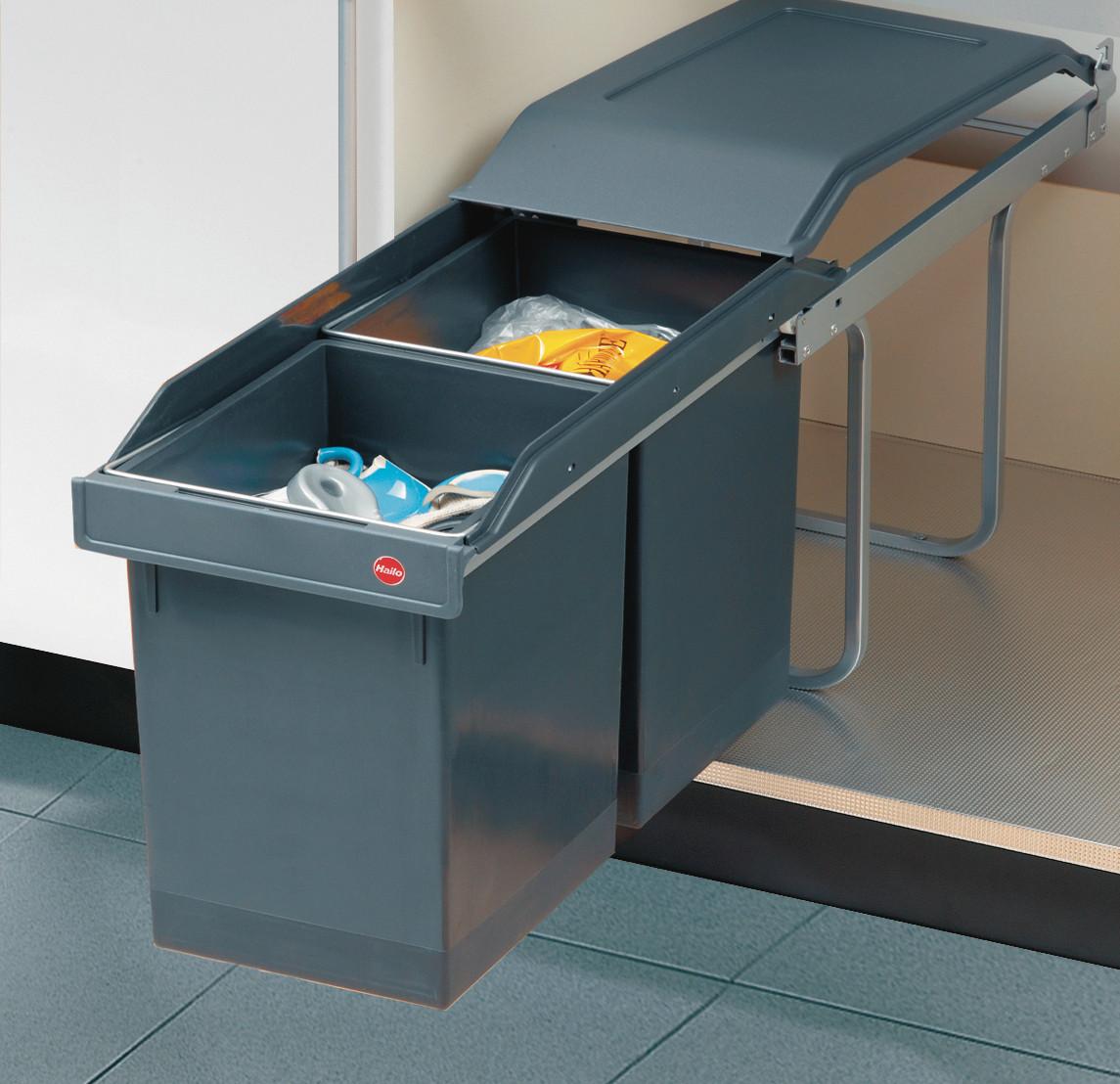 Abfallsammler Tandem - Anthrazit, Basics, Kunststoff (25,2/41,5/50,5cm) - HKT