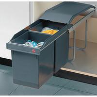 Abfallsammler Tandem - Anthrazit, Basics, Kunststoff (25,2/41,5/50,5cm) - HKT