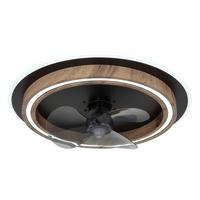 Mennyezeti Ventilátor 03655 - sötétbarna/fekete, Natur, műanyag/faalapú anyag (50/13,5cm) - Globo