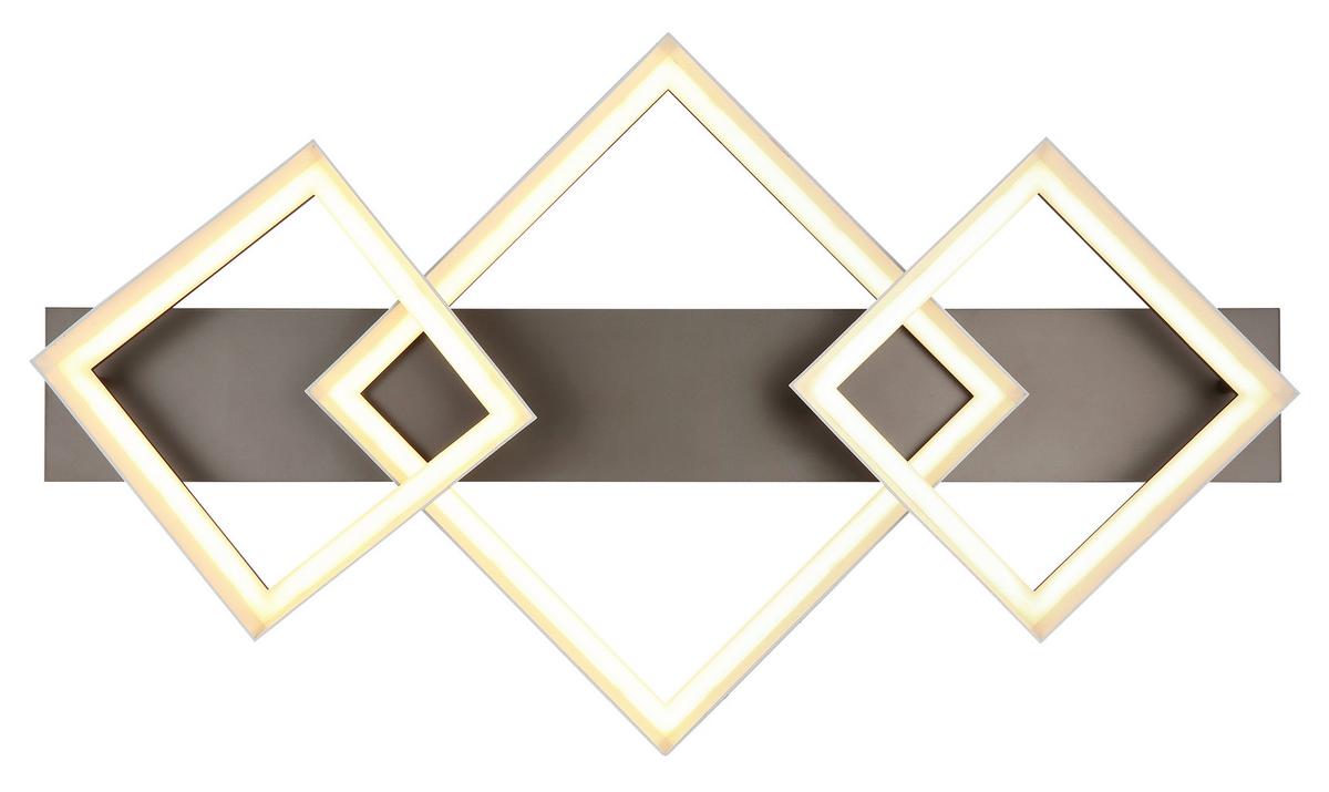 LED-Deckenleuchte 3000k, 24w - Braun/Weiß, Design, Kunststoff/Metall (85/49,5/12cm) - Globo