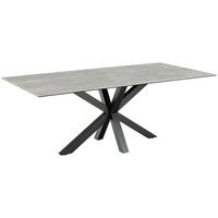 Jedálenský stôl HEAVEN keramika 100x200cm - čierna/sivá, Design, kov/keramika (200/100/75,5cm) - MID.YOU