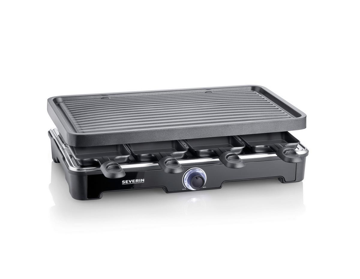 RACLETTE-GRILL 1400W, Keramikbeschichtung - Schwarz, Basics, Kunststoff (42/12/28cm) - Severin