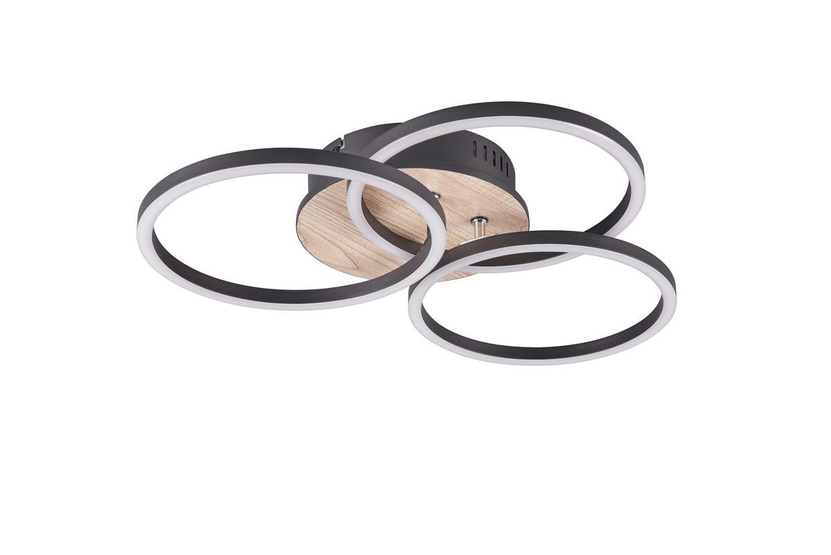 LED-Deckenleuchte R62823135 Circle - Braun, Design, Kunststoff (44/9,5cm)