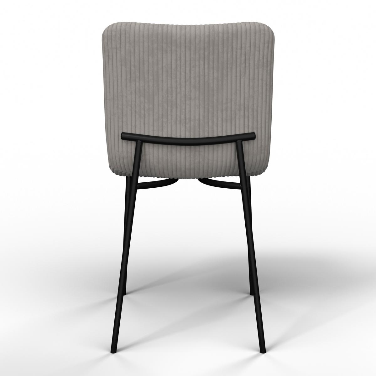 Stolička AMY - čierna/svetlosivá, Modern, kov/drevo (45/85/55cm) - Bessagi Home