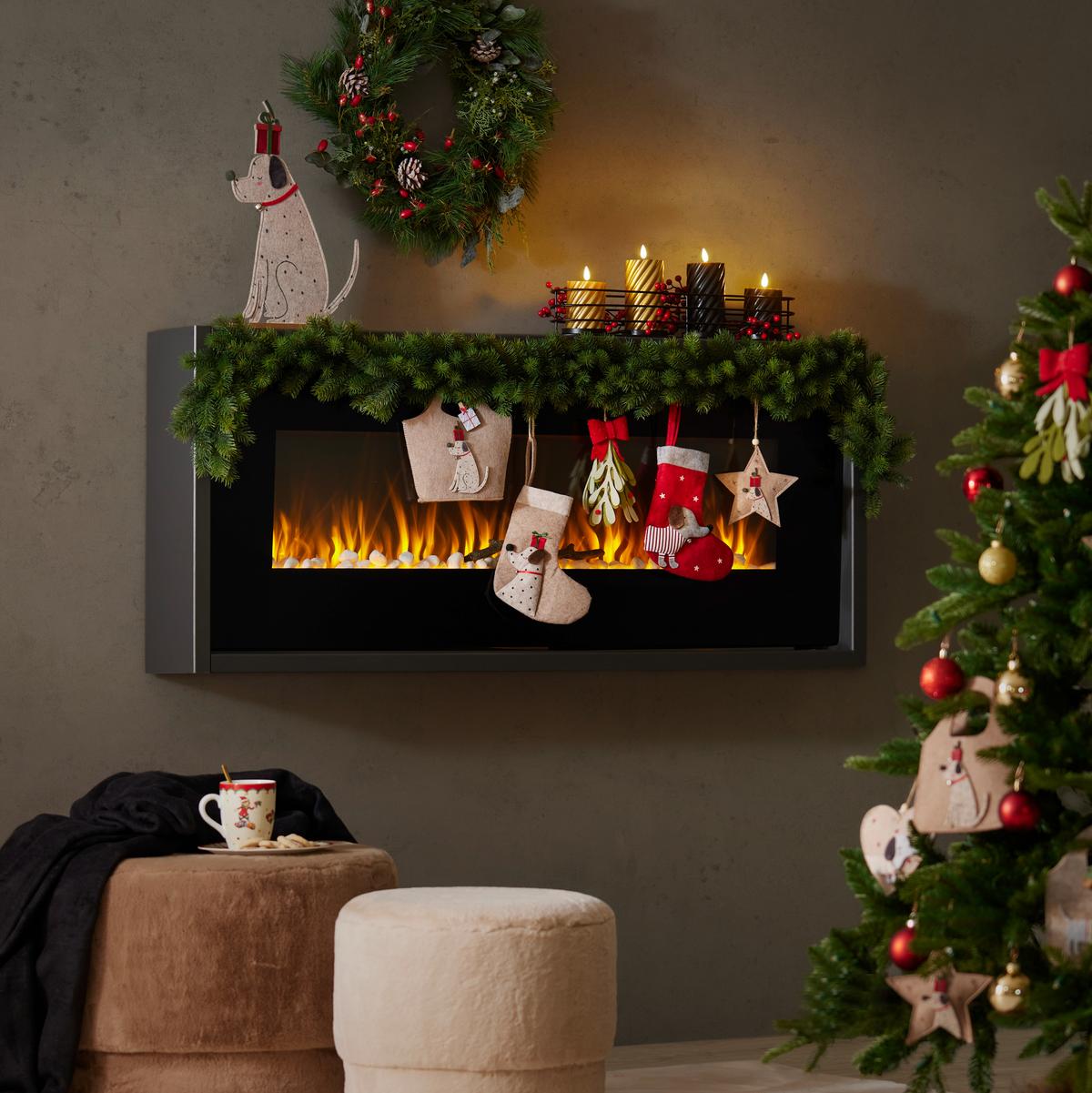 LED svíčka TWIST - bílá/černá, Konvenční, plast/přírodní materiály (7/13cm) - Modern Living