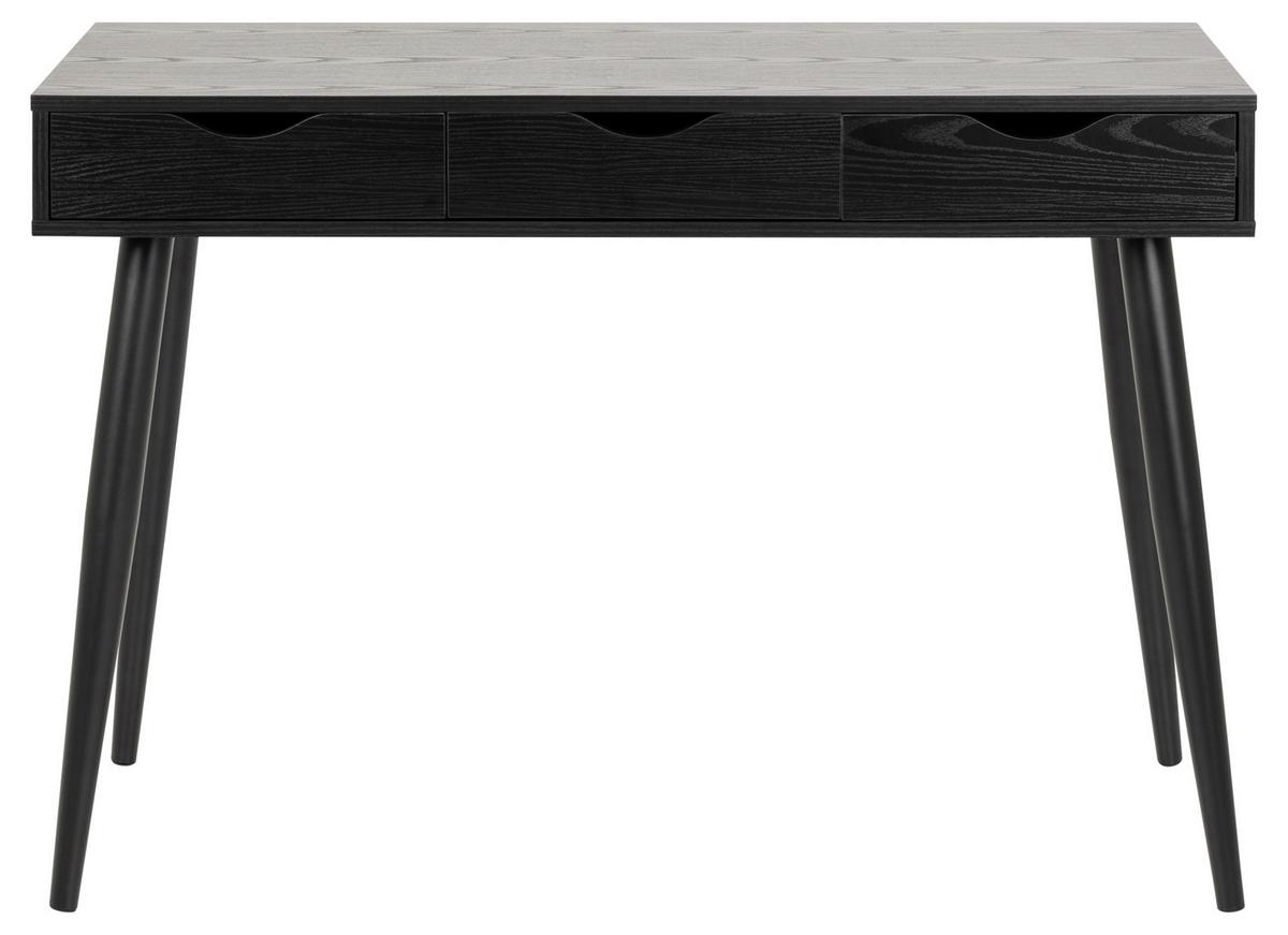 Schreibtisch Mit Laden B 110cm H 77,1cm Neptun, Eschefarben - Eschefarben/Schwarz, MODERN, Holzwerkstoff/Metall (110/50/77,1cm) - MID.YOU