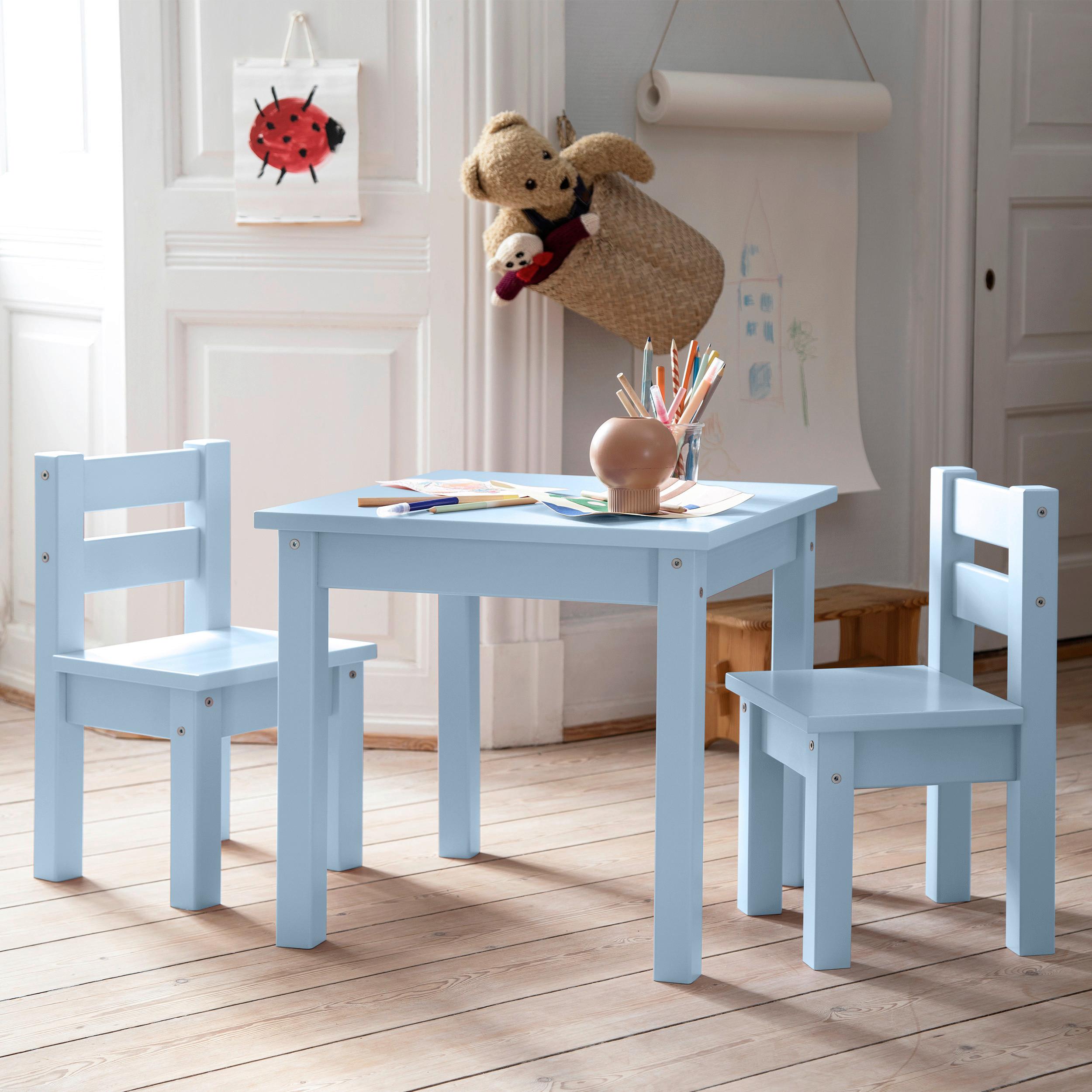 Kindersitzgruppe Bundel Mads Pastellblau - Pastellblau, MODERN, Holz - MID.YOU