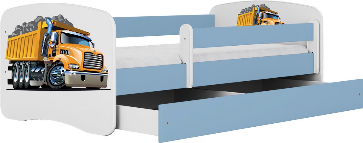 Kinder-/Juniorbett Babydreams inkl. Matratze 80x160 - Blau/Birkefarben, MODERN, Holz/Holzwerkstoff (80/160cm) - MID.YOU