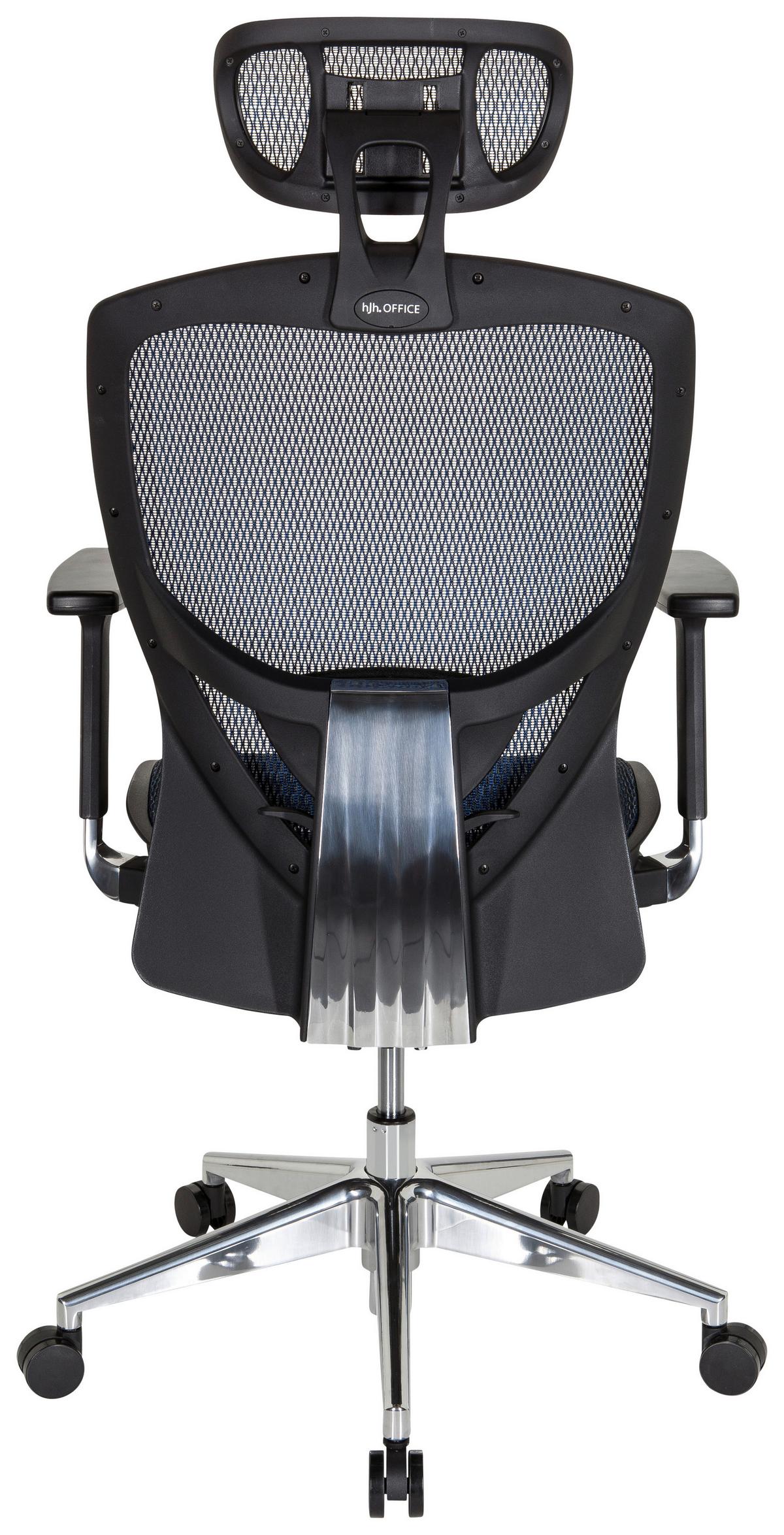 Bürostuhl Venus One Blau/schwarz Bis 120 Kg - Blau/Silberfarben, Basics, Kunststoff/Textil (61/148/48cm) - MID.YOU