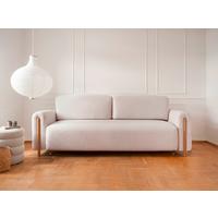Schlafsofa Arcadova Beige B: 244 cm - Eichefarben/Beige, Design, Textil (244/97/97cm) - MID.YOU